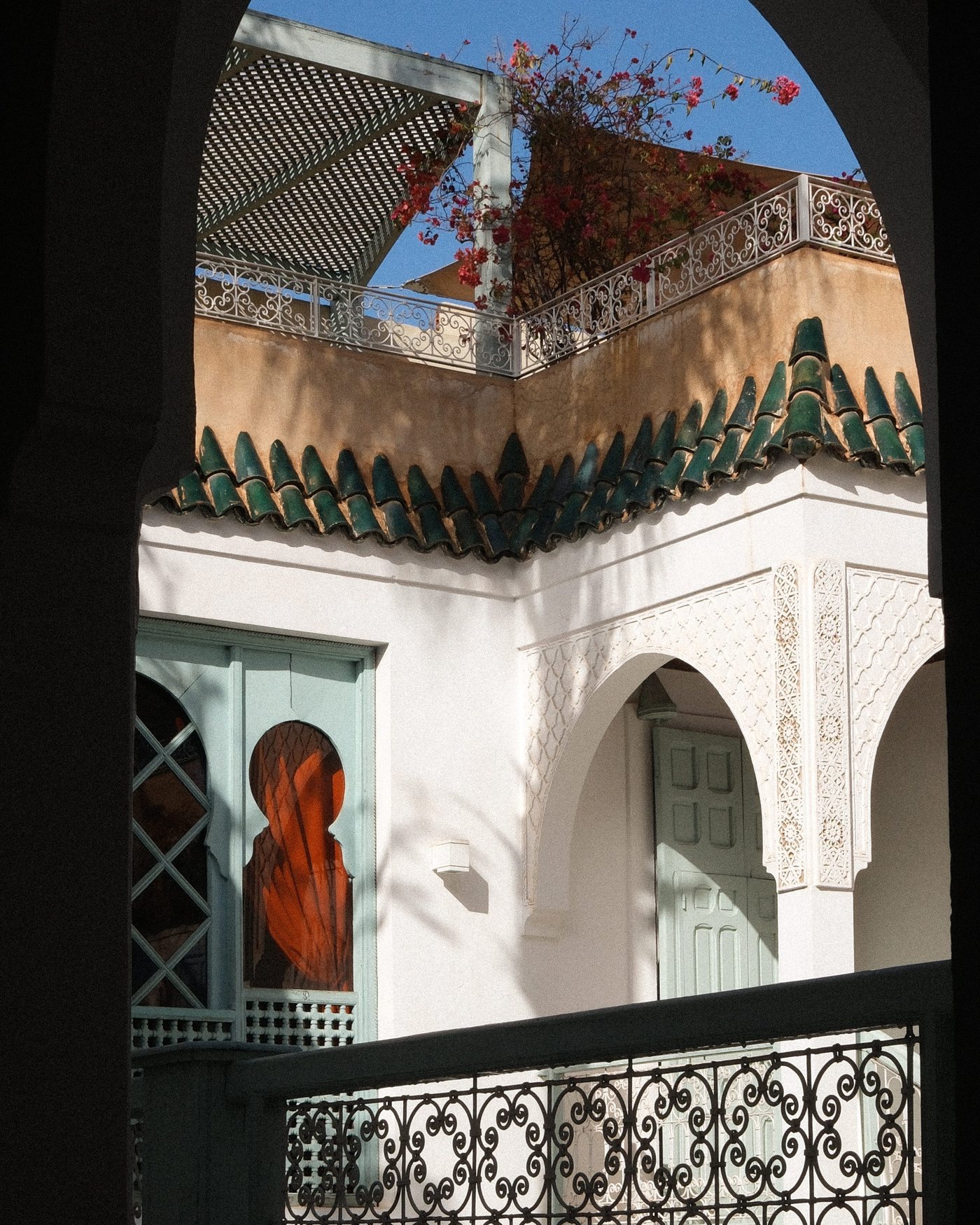 Traditional Moroccan riad courtyard