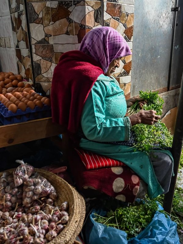 Moroccan market vendor